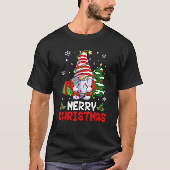 Frohe Weihnachten Gnome Matching Familie Weihnacht T-Shirt (Vorderseite)