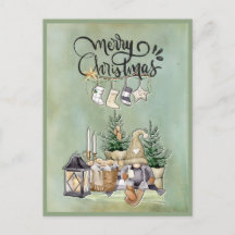 Frohe Weihnachten Gnome Rustic Cosy Gruß