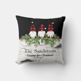 Frohe Weihnachten Gnomes Garland Kissen