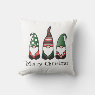 Frohe Weihnachten Gnomes Red Green Kissen