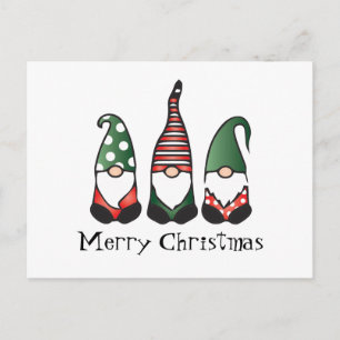 Frohe Weihnachten Gnomes Red Green Postkarte