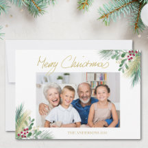 Frohe Weihnachten Gold Berries Foto Weihnachten