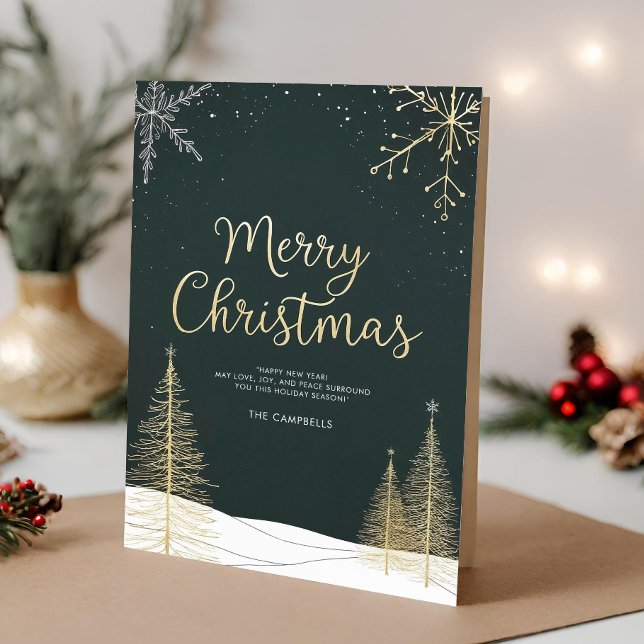 Frohe Weihnachten Gold gefaltete Weihnachtskarte (Von Creator hochgeladen)
