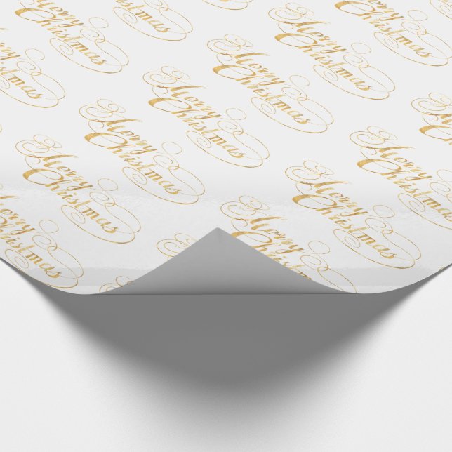 Frohe Weihnachten (GOLD) Geschenkpapier (Ecke)