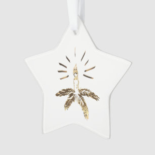 Frohe Weihnachten Gold Look Kerzenhalter Elegant Ornament