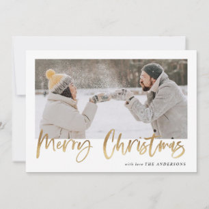 Frohe Weihnachten Gold rot und grün kariert Foto H
