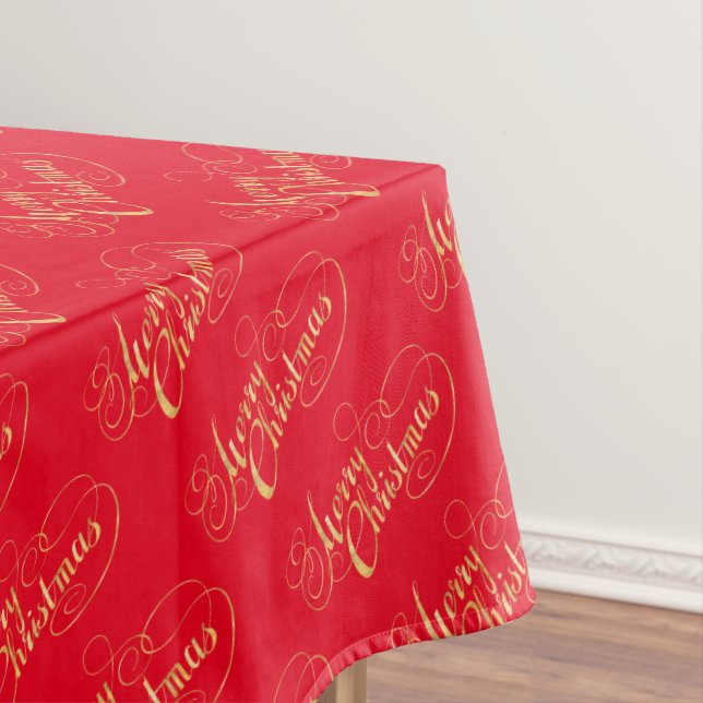 Frohe Weihnachten (GOLD) Tischdecke (Beispiel)