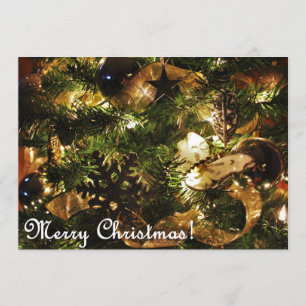 Frohe Weihnachten Golden Butterfly Einladung