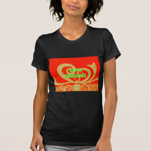 Frohe Weihnachten Golden Red Snowflex.jpg T-Shirt