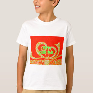 Frohe Weihnachten Golden Red Snowflex.jpg T-Shirt