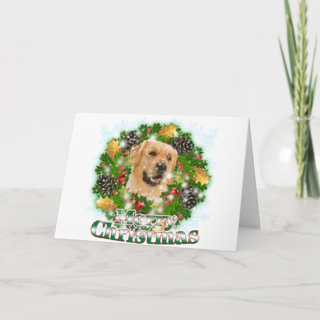 Frohe Weihnachten Golden Retriever (Vorderseite)