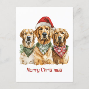 Frohe Weihnachten Golden Retriever Hunde