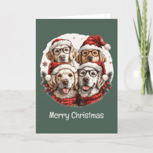 Frohe Weihnachten Golden Retriever Hunde