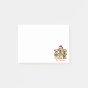 Frohe Weihnachten Golden Retriever Hunde Post-it Klebezettel