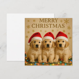 Frohe Weihnachten Golden Retriever Weihnachtskarte