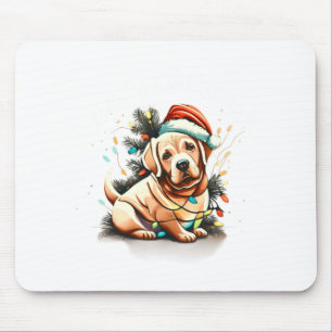 Frohe Weihnachten Golden Retriever Welpe Mousepad