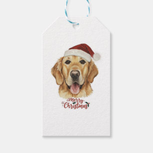 Frohe Weihnachten Golden Retriver Hund Geschenkanhänger