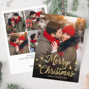 Frohe Weihnachten Golden Sparkle 5 FOTO Gruß