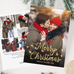Frohe Weihnachten Golden Sparkle 5 FOTO Gruß