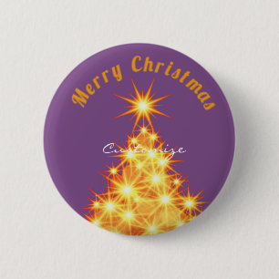 Frohe Weihnachten Golden Tree Thunder_Cove Button