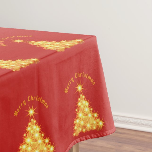 Frohe Weihnachten Golden Tree Thunder_Cove Tischdecke (Beispiel)