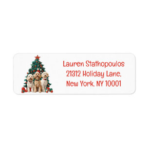 Frohe Weihnachten Goldendoodle Hunde