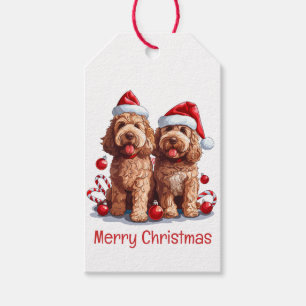 Frohe Weihnachten Goldendoodle Hunde Geschenkanhänger
