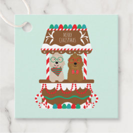 Frohe Weihnachten Goldendoodles Holiday Stand Hund Geschenkanhänger
