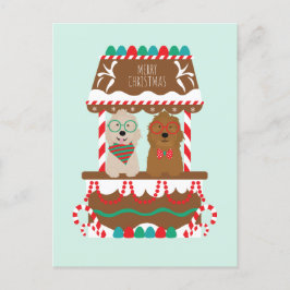 Frohe Weihnachten Goldendoodles Holiday Stand Hund Postkarte