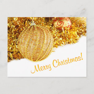 Frohe Weihnachten Goldene Postkarte