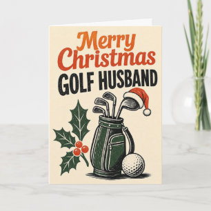 Frohe Weihnachten Golf Ehemann Karte