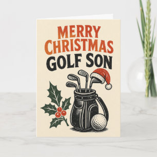 Frohe Weihnachten Golf Sohn Karte