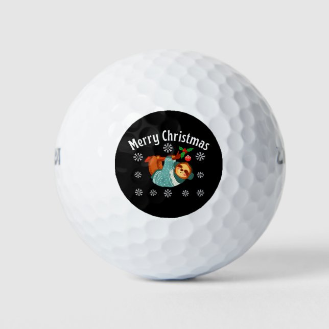 Frohe Weihnachten Golfball (Vorderseite)