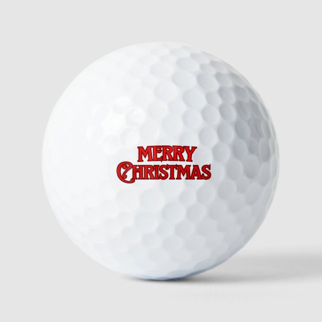 Frohe Weihnachten Golfball (Vorderseite)