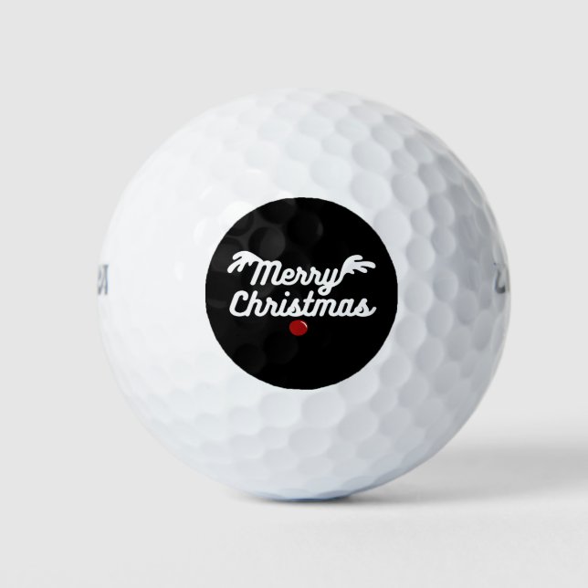 Frohe Weihnachten Golfball (Vorderseite)