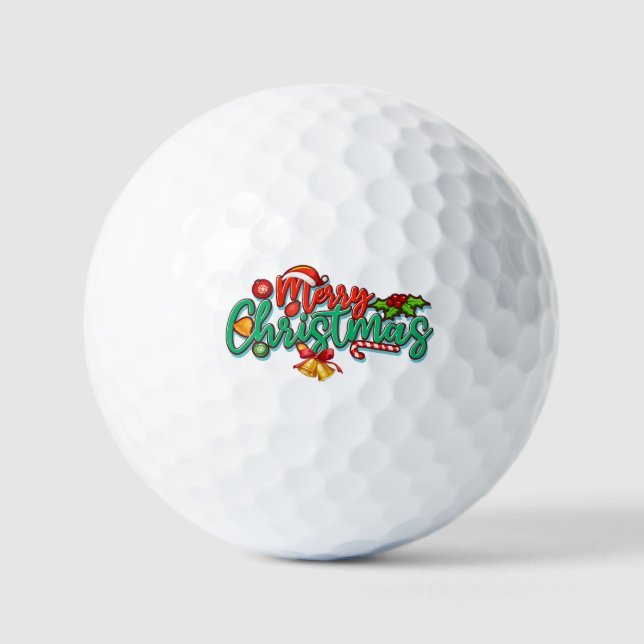 frohe Weihnachten Golfball (Vorderseite)