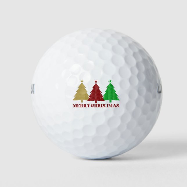 Frohe Weihnachten Golfball (Vorderseite)