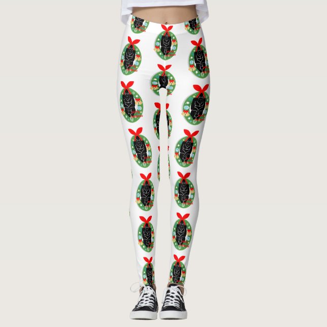 frohe Weihnachten Gorilla Leggings (Vorderseite)