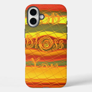 Frohe Weihnachten Gott segne Sie Farben Design iPhone 16 Plus Hülle