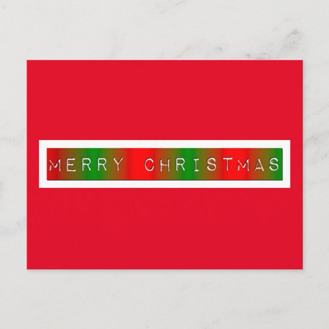 Frohe Weihnachten Gradient Postkarte (Vorderseite)