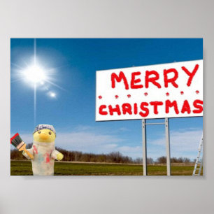 Frohe Weihnachten Graffiti Poster