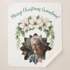 Frohe Weihnachten Grandma Foto Weihnachtsgeschenk Sherpadecke