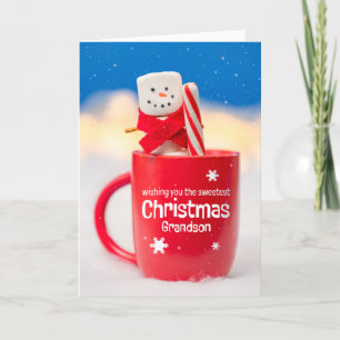 Frohe Weihnachten Grandson Niedlich Marshmallow Sn