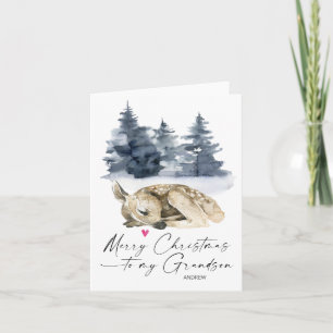 Frohe Weihnachten Grandson von Großeltern Karte