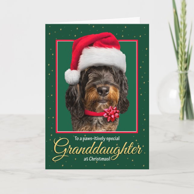 Frohe Weihnachten Grandtochter Bernedoodle Dog (Vorderseite)