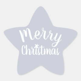 Frohe Weihnachten Gray Stern-Aufkleber