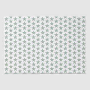 Frohe Weihnachten Green Calligraphy Star Small Mot Seidenpapier