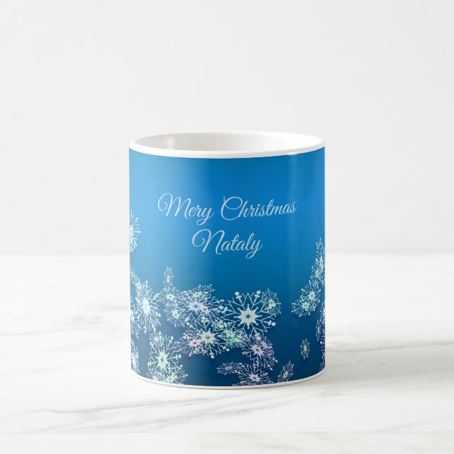 Frohe Weihnachten. Greeting.Name. Tasse (Mittel)