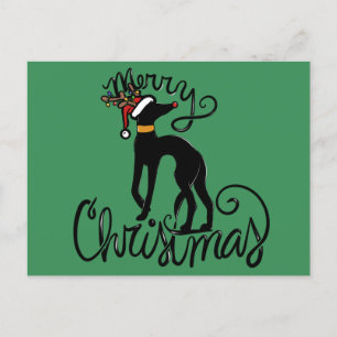 Frohe Weihnachten Greyhound Reindeer