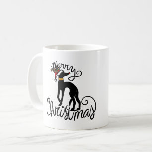Frohe Weihnachten Greyhound Reindeer Kaffeetasse